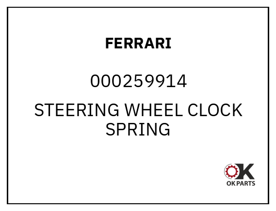 FERRARI 000259914 STEERING WHEEL CLOCK SPRING