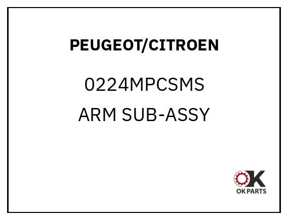 PEUGEOT/CITROEN 0224MPCSMS ARM SUB-ASSY