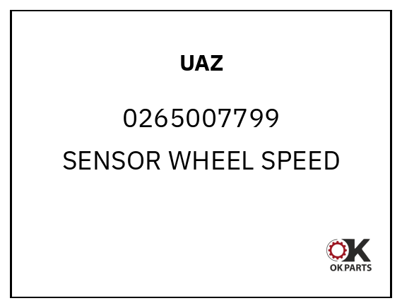 UAZ 0265007799 SENSOR WHEEL SPEED