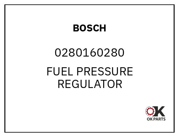 BOSCH 0280160280 FUEL PRESSURE REGULATOR