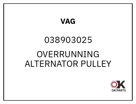 VAG 038903025 OVERRUNNING ALTERNATOR PULLEY