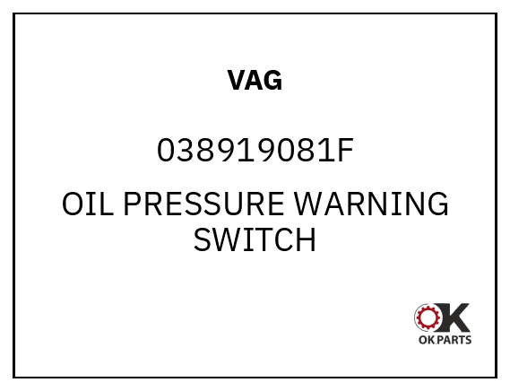 VAG 038919081F OIL PRESSURE WARNING SWITCH