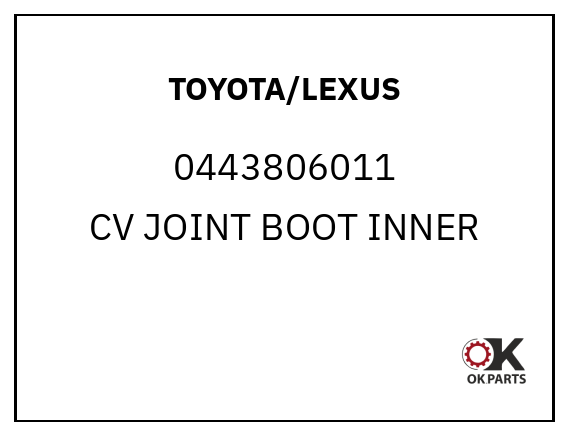 TOYOTA/LEXUS 0443806011 CV JOINT BOOT INNER