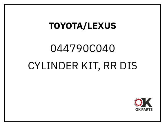 TOYOTA/LEXUS 044790C040 CYLINDER KIT, RR DIS