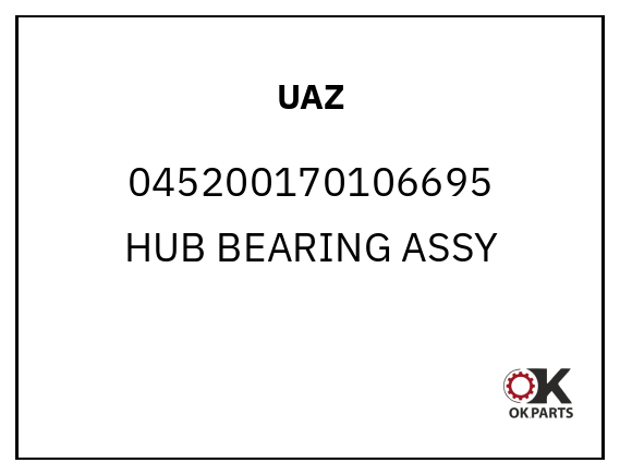 UAZ 045200170106695 HUB BEARING ASSY