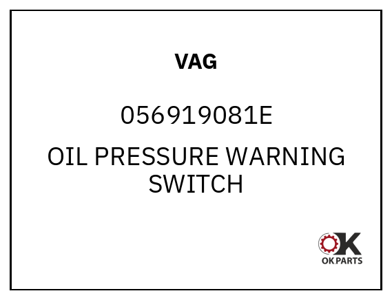 VAG 056919081E OIL PRESSURE WARNING SWITCH