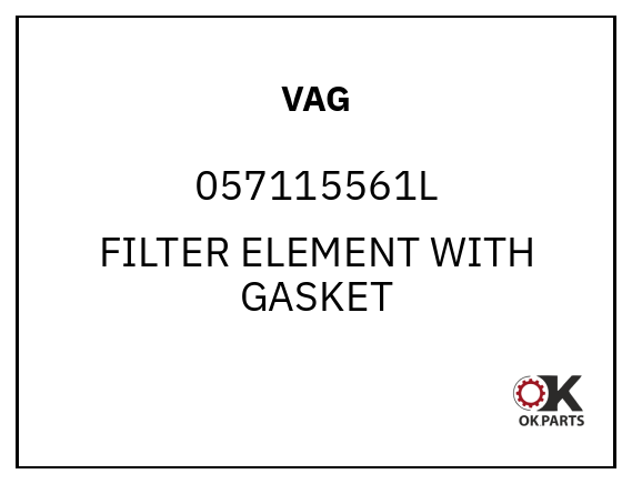 VAG 057115561L FILTER ELEMENT WITH GASKET
