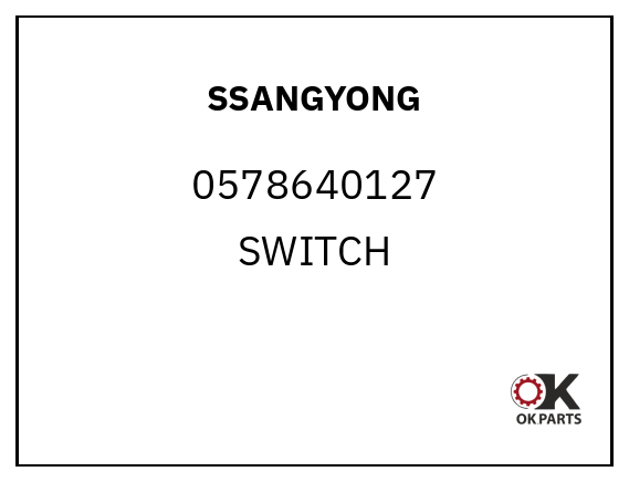 SSANGYONG 0578640127 SWITCH