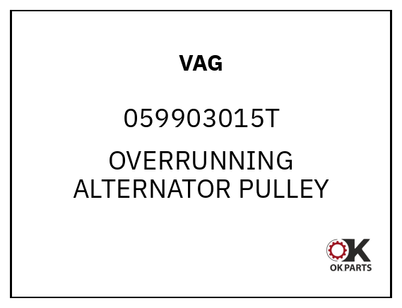 VAG 059903015T OVERRUNNING ALTERNATOR PULLEY