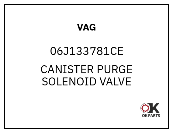 VAG 06J133781CE CANISTER PURGE SOLENOID VALVE