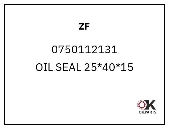 ZF 0750112131 OIL SEAL 25*40*15
