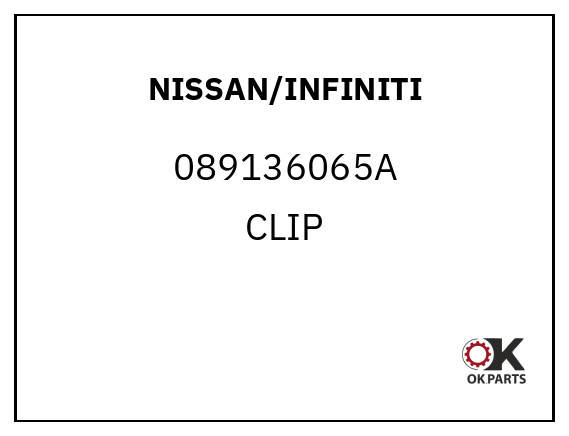 NISSAN/INFINITI 089136065A CLIP