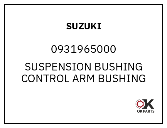 SUZUKI 0931965000 SUSPENSION BUSHING CONTROL ARM BUSHING