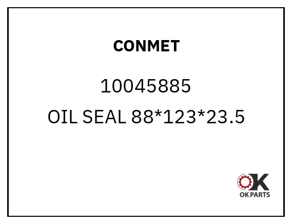 CONMET 10045885 OIL SEAL 88*123*23.5