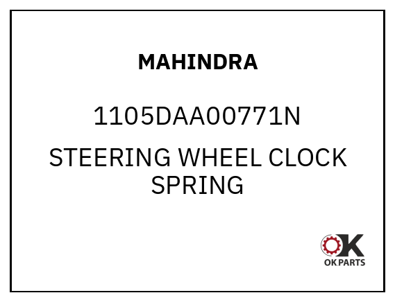 MAHINDRA 1105DAA00771N STEERING WHEEL CLOCK SPRING