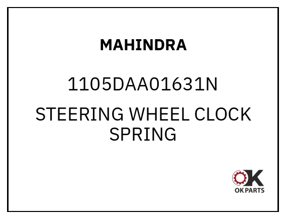 MAHINDRA 1105DAA01631N STEERING WHEEL CLOCK SPRING