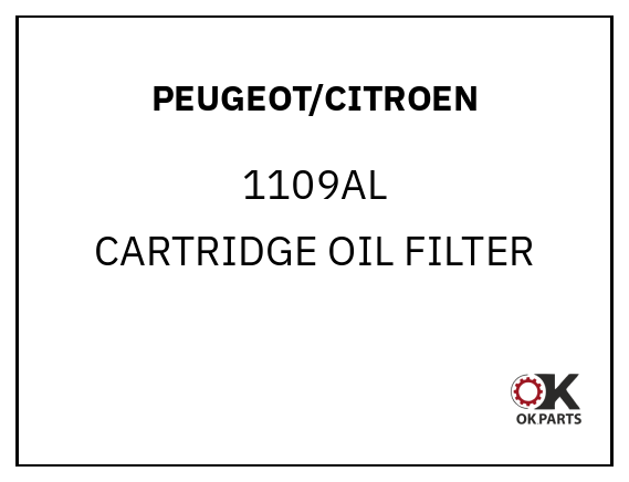 PEUGEOT/CITROEN 1109AL CARTRIDGE OIL FILTER