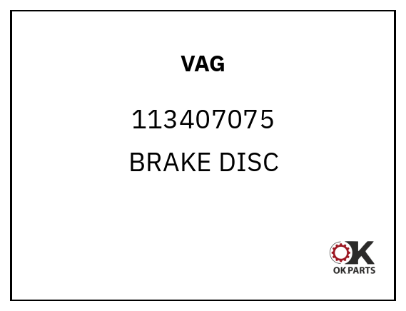 VAG 113407075 BRAKE DISC