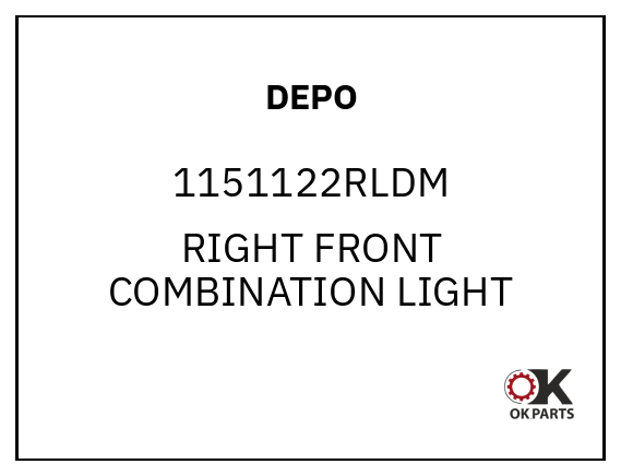 DEPO 1151122RLDM RIGHT FRONT COMBINATION LIGHT