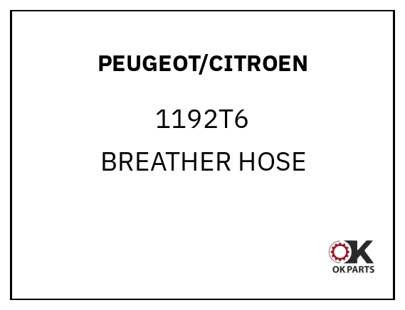PEUGEOT/CITROEN 1192T6 BREATHER HOSE
