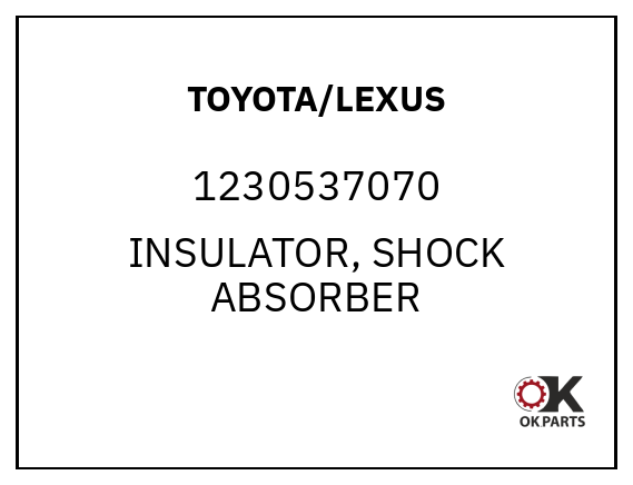 TOYOTA/LEXUS 1230537070 INSULATOR, SHOCK ABSORBER