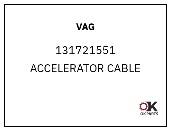 VAG 131721551 ACCELERATOR CABLE