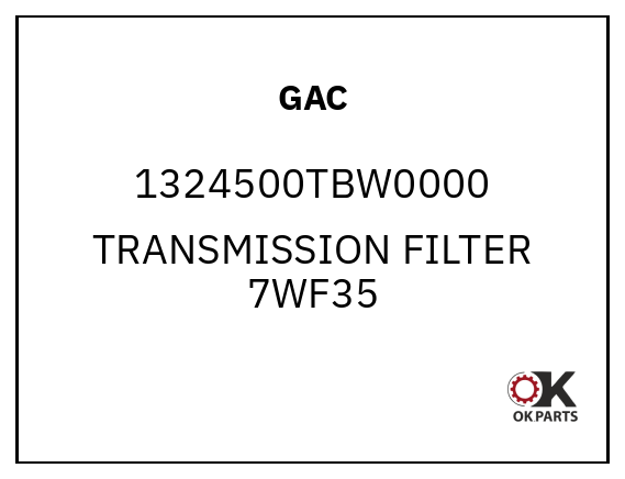 GAC 1324500TBW0000 TRANSMISSION FILTER 7WF35