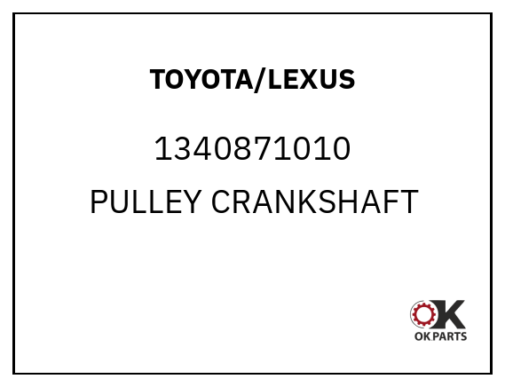 TOYOTA/LEXUS 1340871010 PULLEY CRANKSHAFT