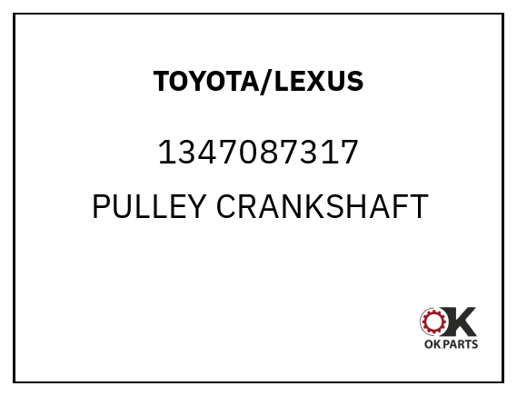 TOYOTA/LEXUS 1347087317 PULLEY CRANKSHAFT