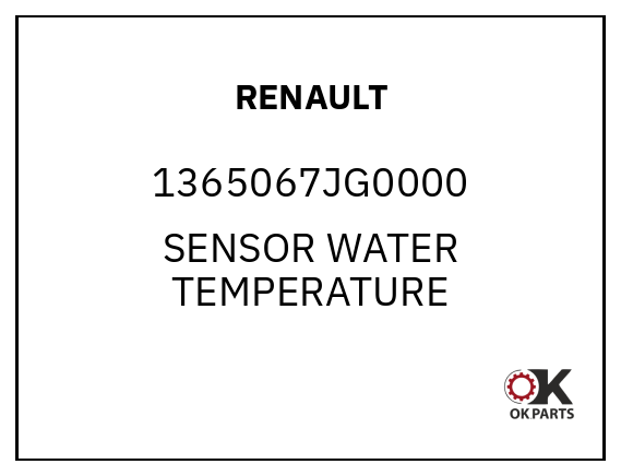 RENAULT 1365067JG0000 SENSOR WATER TEMPERATURE