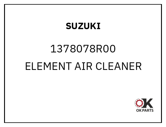 SUZUKI 1378078R00 ELEMENT AIR CLEANER
