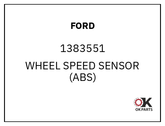 FORD 1383551 WHEEL SPEED SENSOR (ABS)
