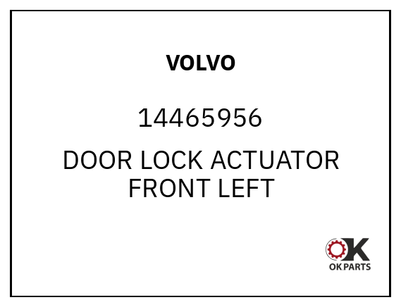 VOLVO 14465956 DOOR LOCK ACTUATOR FRONT LEFT