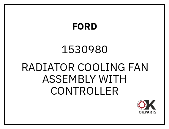 FORD 1530980 RADIATOR COOLING FAN ASSEMBLY WITH CONTROLLER