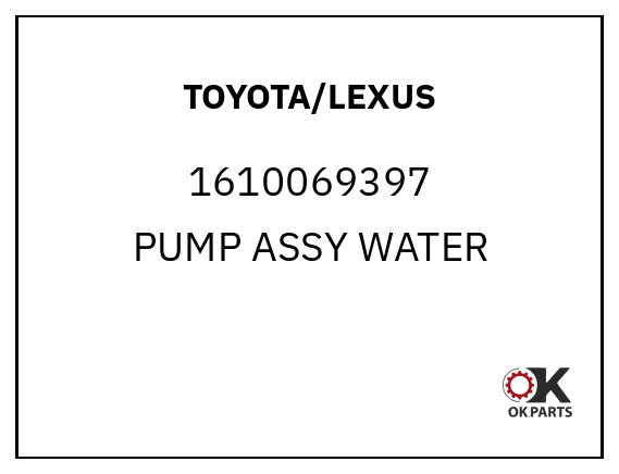 TOYOTA/LEXUS 1610069397 PUMP ASSY WATER