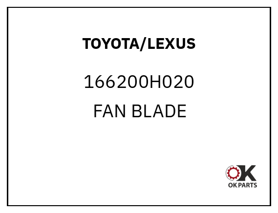 TOYOTA/LEXUS 166200H020 FAN BLADE