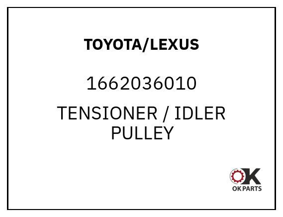 TOYOTA/LEXUS 1662036010 TENSIONER / IDLER PULLEY