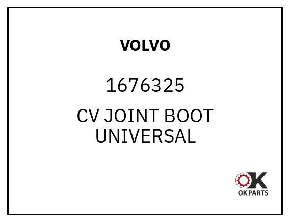 VOLVO 1676325 CV JOINT BOOT UNIVERSAL