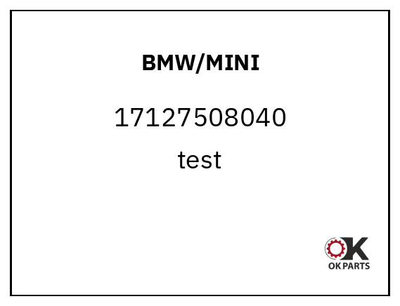 BMW/MINI 17127508040 
