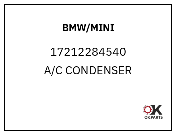 BMW/MINI 17212284540 A/C CONDENSER
