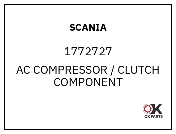 SCANIA 1772727 AC COMPRESSOR / CLUTCH COMPONENT