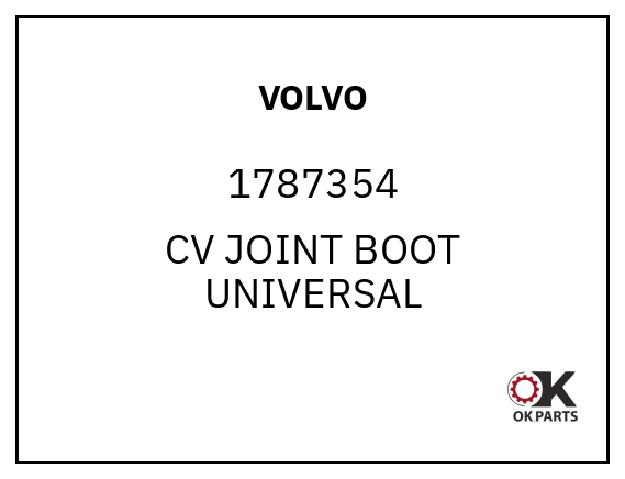 VOLVO 1787354 CV JOINT BOOT UNIVERSAL