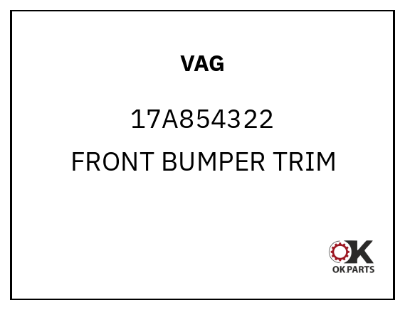 VAG 17A854322 FRONT BUMPER TRIM