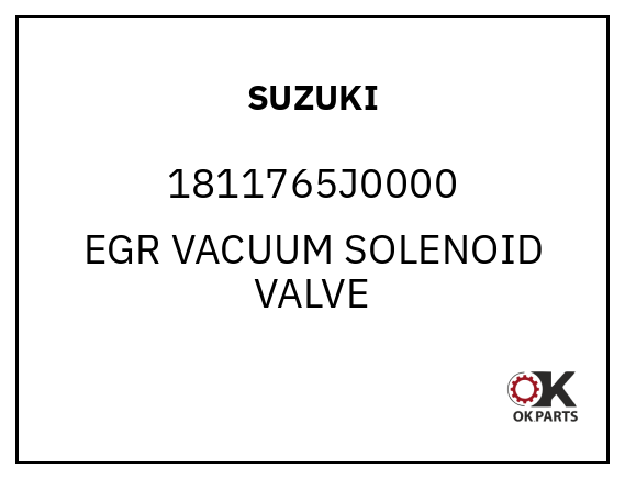 SUZUKI 1811765J0000 EGR VACUUM SOLENOID VALVE