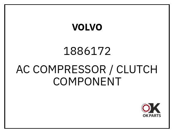 VOLVO 1886172 AC COMPRESSOR / CLUTCH COMPONENT