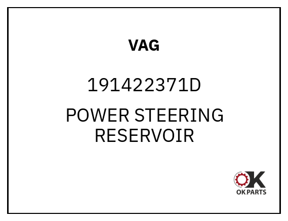VAG 191422371D POWER STEERING RESERVOIR