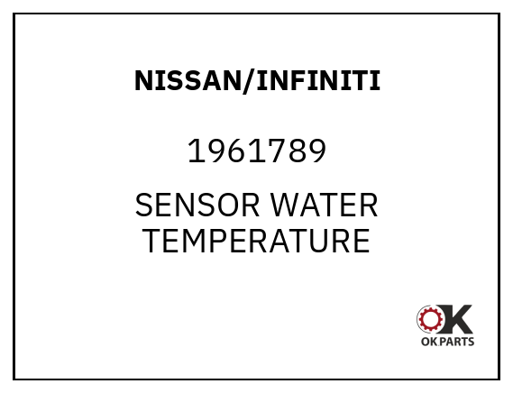 NISSAN/INFINITI 1961789 SENSOR WATER TEMPERATURE