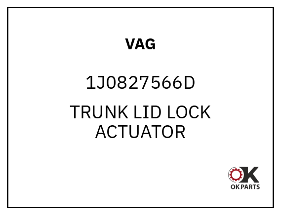 VAG 1J0827566D TRUNK LID LOCK ACTUATOR