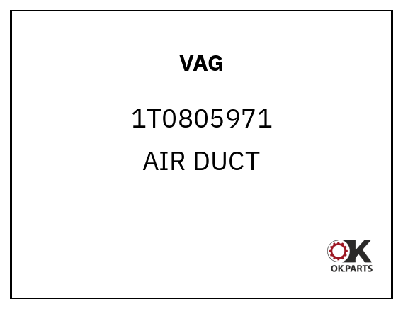 VAG 1T0805971 AIR DUCT