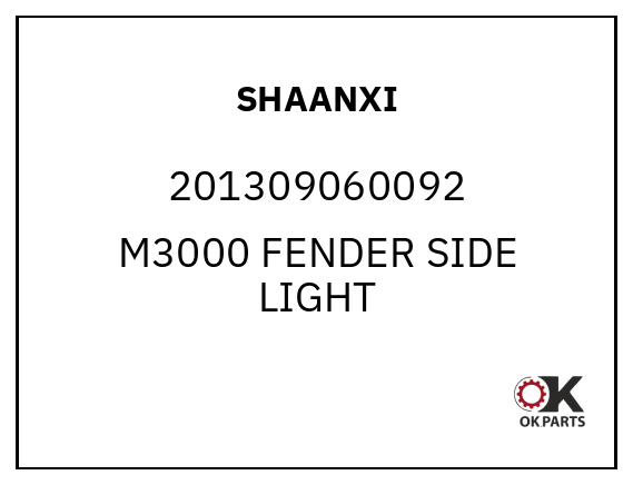 SHAANXI 201309060092 M3000 FENDER SIDE LIGHT